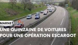 Une quinzaine de voitures ont procédé a une opération escargot ce jeudi 13 avril entre Sézanne et Esternay