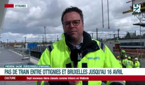 Pas de train entre Ottignies et Bruxelles jusqu'au 16 avril