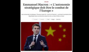 Emmanuel Macron: "L'autonomie stratégique doit être le combat de l'Europe"