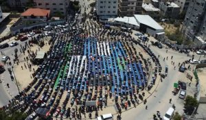 Une foule de Palestiniens aux funérailles d'un chef du Jihad islamique