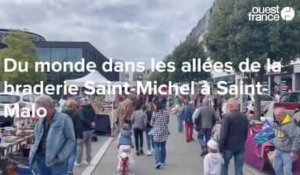 VIDÉO. Du monde dans les allées de la braderie Saint-Michel à Saint-Malo