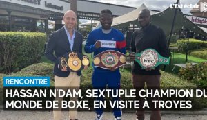 Hassan N’Dam, sextuple champion du monde de boxe, était en visite à Troyes