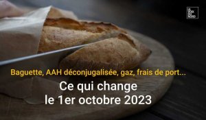AAH déconjugalisée, baguette, gaz, frais de port...  : ce qui change le 1er octobre 2023