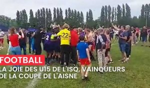 Football: la joie des U15 de l'ISQ, vainqueurs de la Coupe de l'Aisne