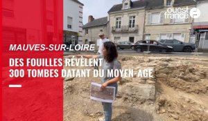 A Mauves-sur-Loire, des visites sur les fouilles archéologiques de la place de l'église
