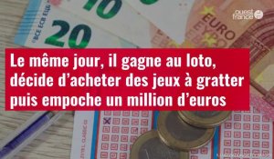 VIDÉO. Le même jour, il gagne au loto, décide d’acheter des jeux à gratter puis empoche un million