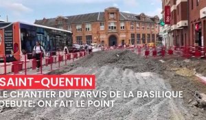 A Saint Quentin le chantier du parvis de la basilique débute
