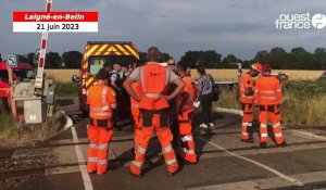 VIDÉO. Collision mortelle entre un train et une voiture en Sarthe : les passagers du TER évacués 