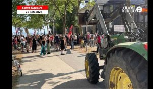 VIDEO. Une centaine de personnes contre la dissolution des Soulèvements de la Terre à Saint-Nazaire