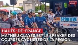 Mathieu Clayes speaker courses cyclistes des Hauts-de-France