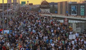 Manifestations fleuve en Serbie contre le gouvernement d'A.Vucic