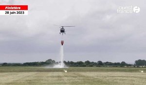 Un hélicoptère bombardier d’eau pour lutter contre les feux de forêts, cet été dans le Finistère
