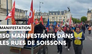 À Soissons, les opposants à la réforme des retraites traversent le centre-ville