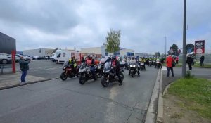 Manifestation des motards à Beauvais