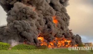 Crimée : incendie dans un dépôt de pétrole à Sébastopol après une attaque de drones