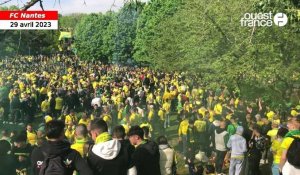 VIDÉO. Avant FC Nantes - Toulouse, une marée jaune et verte envahit les abords du Stade de France  