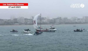 VIDÉO. Golden Globe Race : Simon Curwen est le premier skipper à revenir aux Sables-d'Olonne 