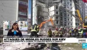 Attaques de missiles russe en Ukraine : immeuble éventré à Ouman, plusieurs mort à Dnipro
