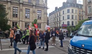 Rassemblement devant le palais de justice de Rouen vendredi 28 avril 2023