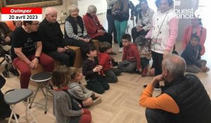 VIDEO. À Quimper, des enfants échangent avec des anciens au musée 