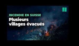 Des centaines de villageois évacués devant un incendie pas encore maîtrisé en Suisse