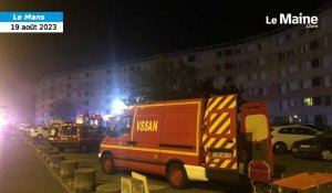 VIDÉO. Un incendie en cours dans des immeubles de la rue Courboulay au Mans