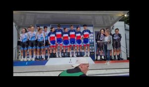 Podium Championnat de France relais mixte Juniors 2023