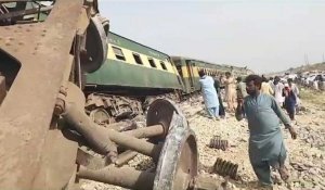 Déraillement d'un train au Pakistan: au moins 15 morts