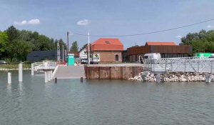 Aire-sur-la-Lys : le futur port fluvial prend forme.