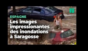Saragosse sous les inondations, des images impressionnantes