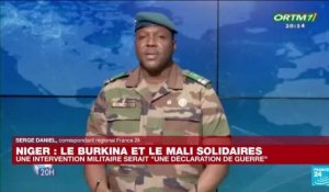 Le Burkina et le Mali solidaires avec le Niger : une intervention militaire serait "une déclaration de guerre"