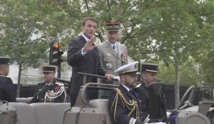 Défilé du 14-Juillet : arrivée d'Emmanuel Macron