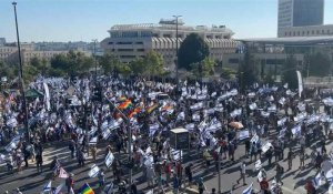Israël: manifestation devant la Knesset à l'approche d'un vote sur la réforme judiciaire
