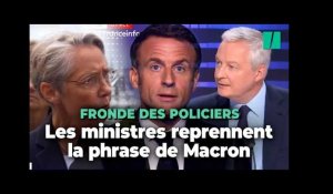 Fronde des policiers : Dans le sillage de Macron, les ministres reprennent tous la même phrase