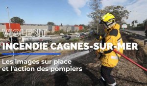 Violent incendie Cagnes-sur-Mer, les pompiers sauveur d'une catastraophe !
