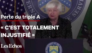 Perte du triple A américain : une décision « totalement injustifiée », réagit Janet Yellen