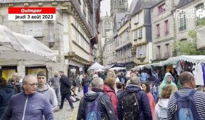 VIDEO. La grande braderie de Quimper attire du monde, malgré le risque de pluie