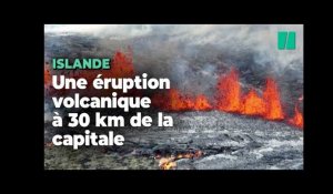 En Islande, les images d’une éruption volcanique à 30 kilomètres de Reykjavik