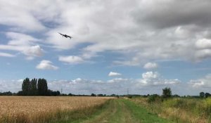 Steenwerck: un drone inspecte les lignes électriques