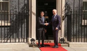 Le président américain Joe Biden arrive au 10 Downing Street