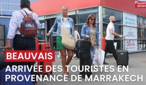 Arrivée des touristes en provenance de Marrakech à l'aéroport de Beauvais