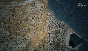 Libye: Derna avant et après les inondations
