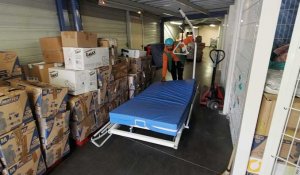 Convoi d'aide aux sinistrés du Maroc à Saint-Amand-Les-Eaux