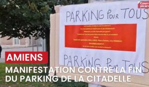 Manifestation contre la suppression du parking de la citadelle à Amiens