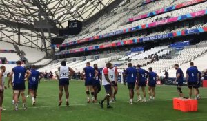 Coupe du monde de rugby : dernier entraînement du XV de France avant France - Namibie à Marseille