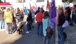 VIDÉO. Une centaine de manifestants à Quimper pour défendre les urgences de l’hôpital de Carhaix