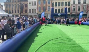 Lille : match  police - jeunes au village Rugby avant l’arrivée de la coupe du monde