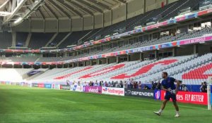 Coupe du monde de rugby : dernier entraînement du XV de France avant le match face à l’Uruguay 13 septembre 2023 stade Pierre-Mauroy