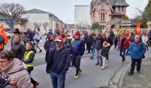 A Lillebonne, la mobilisation reste forte mercredi 15 mars "C'est toujours aux mêmes qu'on demande les efforts" témoigne Emilie Le Squeren de l'UL CGT
