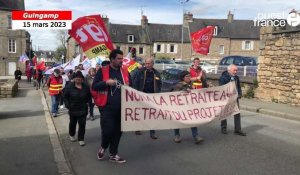 VIDÉO. Manifestation spontanée contre la réforme des retraites à Guingamp